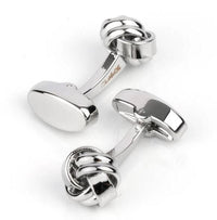 Small Silver Knot Cufflinks Classic & Modern Cufflinks Clinks Australia