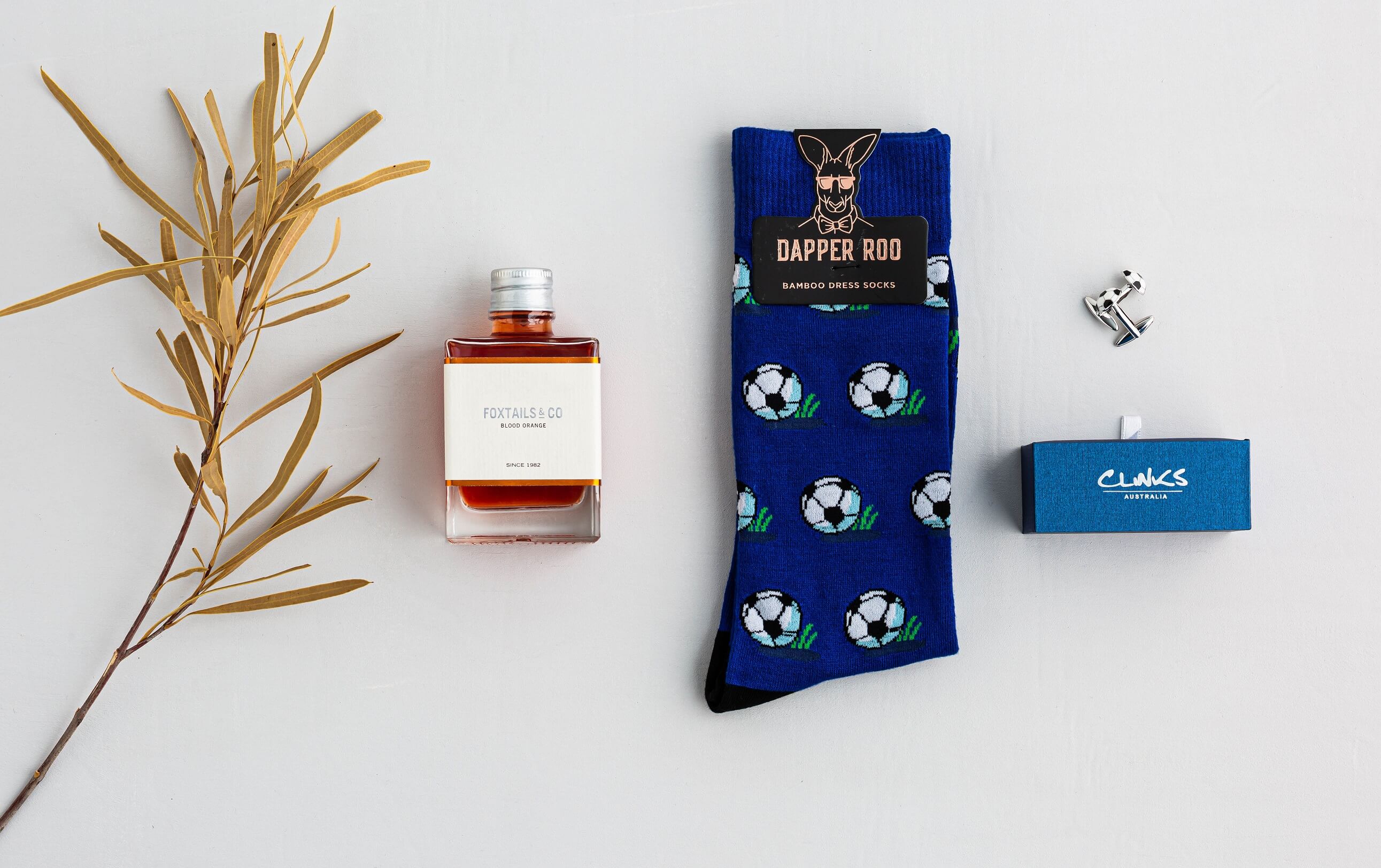 Soccer Cocktail Gift Set, Soccer Gift Set, Socks Gift Sets, Socks, Cufflinks, Location: SK2032+CL4282, GS3001, Cuffed, Clinks.com, Clinks Australia