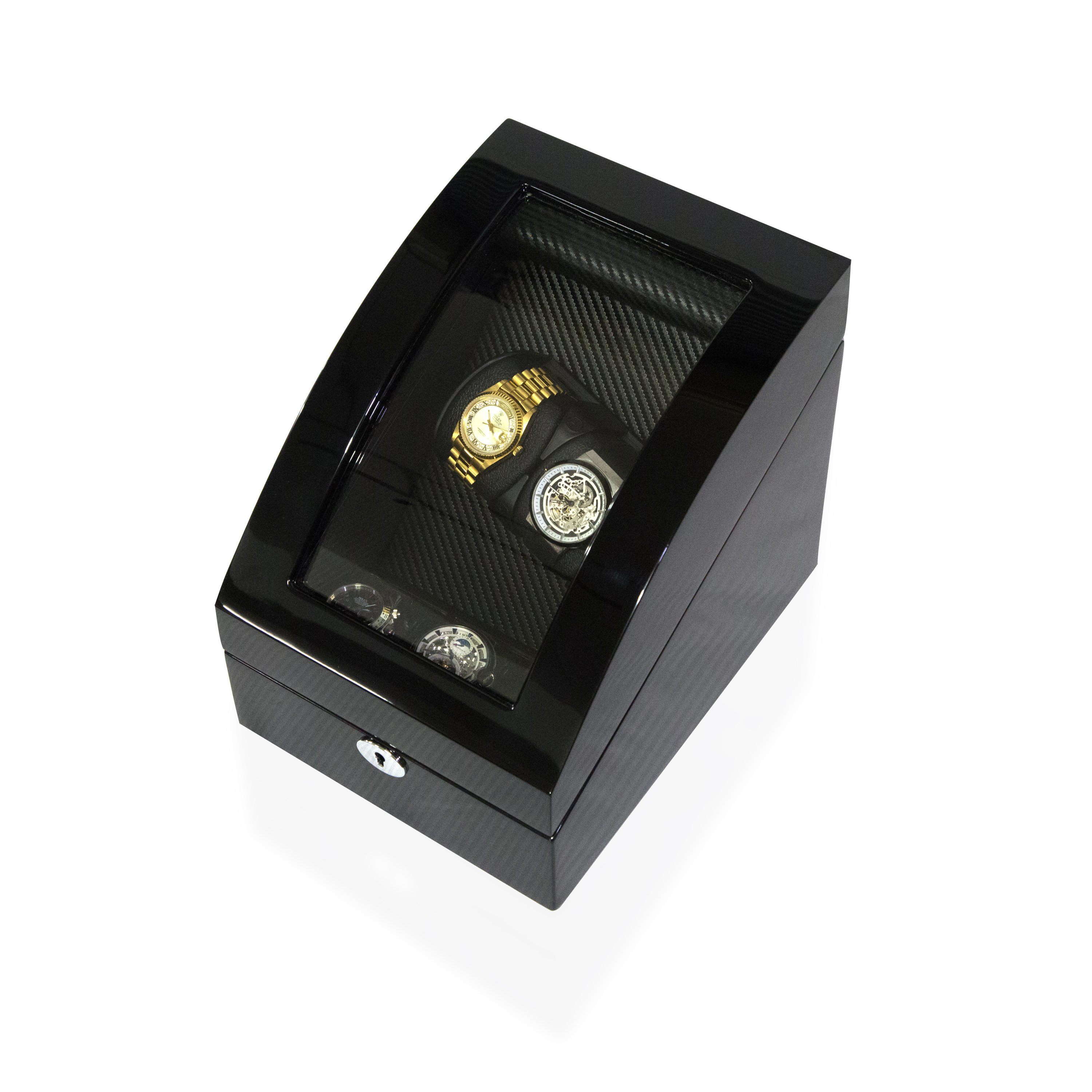 Black Watch Winder Box, 2 + 3 Watch Winder Box, Cuffed Watch Watch Winder, Clinks Australia Watch Winder Box, Black Watch Winder Box on Cuffed, Australia Watch Winder Box, Watch Winder Storage Box, Watch Winder Display Box, Watch Winder Box for 2 + 3, Watch Winder Box, Black, CW0207, Clinks, Clinks Australia, Cuffed