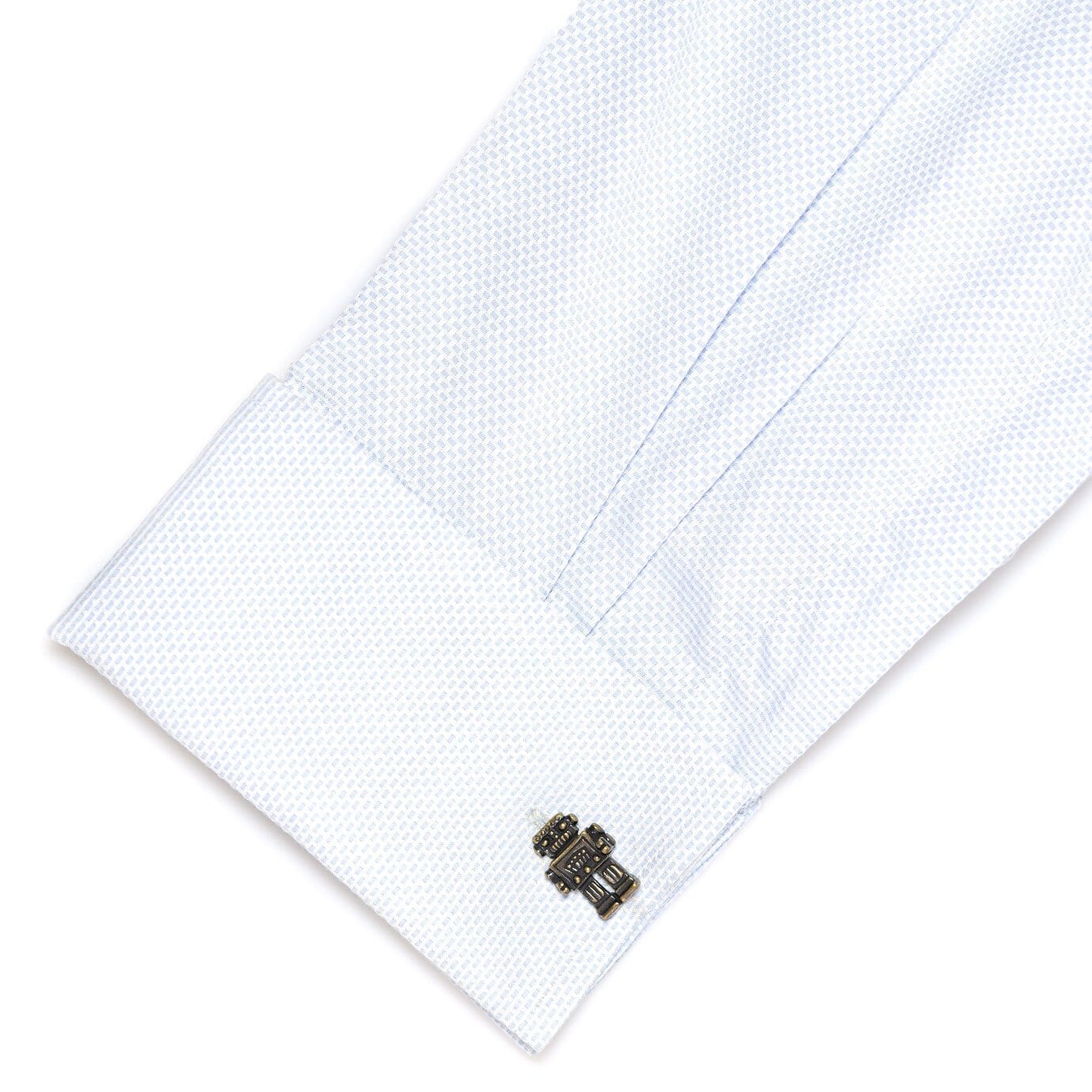 Robot Cufflinks in Antique Burnished Gold Novelty Cufflinks Clinks Australia