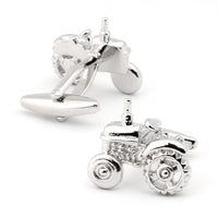 Silver Tractor Cufflinks Novelty Cufflinks Clinks Australia