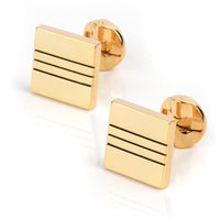 Classic Gold with Black Lines Cufflinks Classic & Modern Cufflinks Clinks Australia Classic Gold with Black Lines Cufflinks
