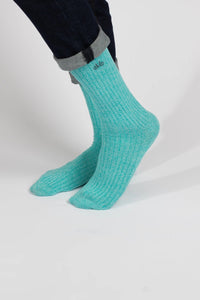 Aqua Marle Ribbed Socks Socks Clinks