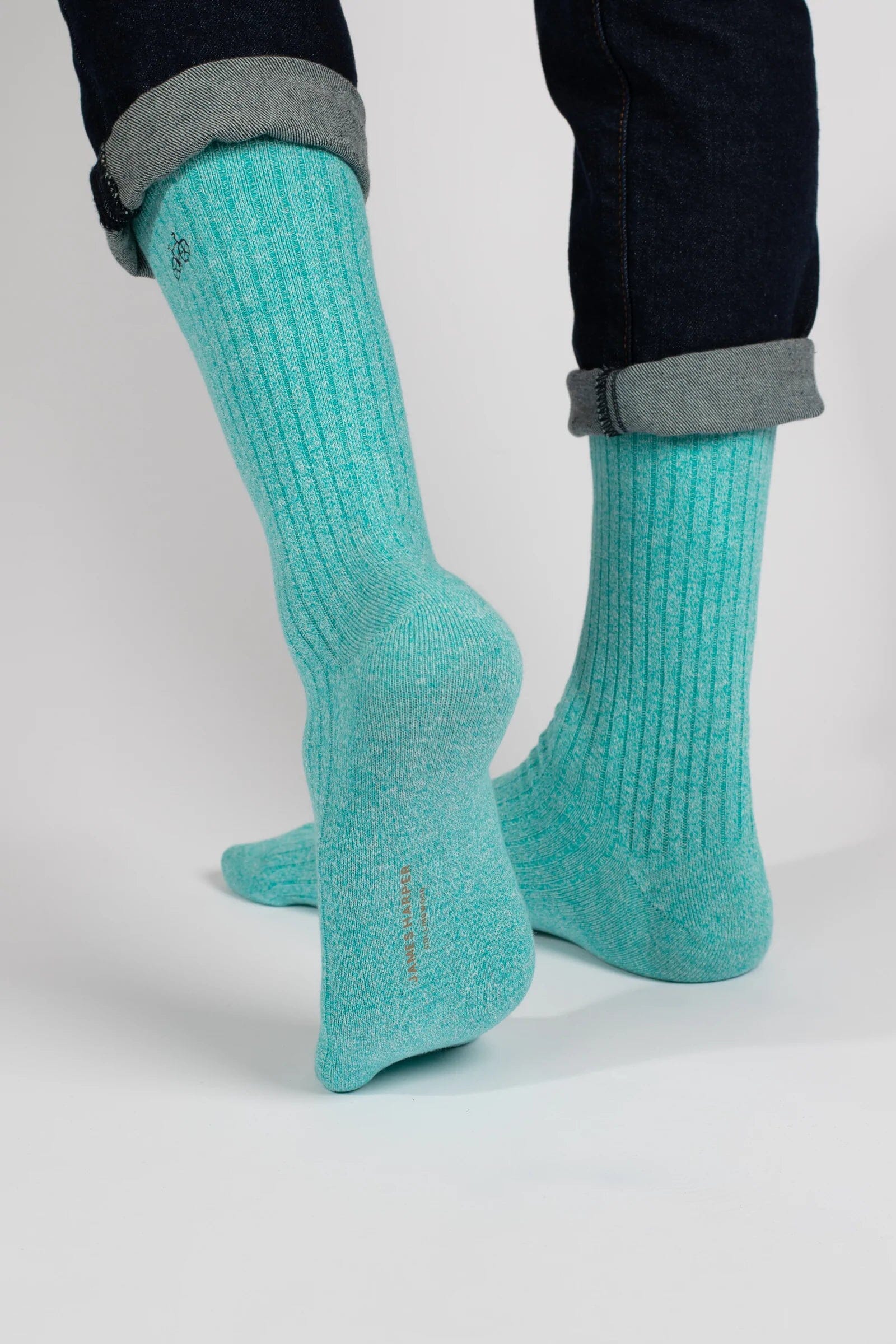 Aqua Marle Ribbed Socks Socks Clinks