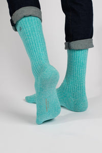 Aqua Marle Ribbed Socks Socks Clinks