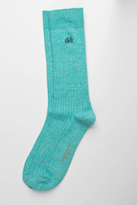 Aqua Marle Ribbed Socks Socks Clinks
