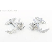 Chrome UH-1 Huey Helicopter Cufflinks Novelty Cufflinks Clinks Australia Chrome UH-1 Huey Helicopter Cufflinks