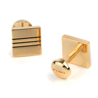 Classic Gold with Black Lines Cufflinks Classic & Modern Cufflinks Clinks Australia