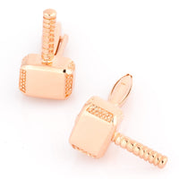 Thor Style Hammer Cufflinks Rose Gold Novelty Cufflinks Clinks Australia