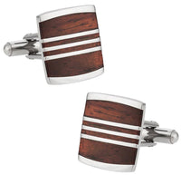 Steel Lines Wood and Stainless Steel Cufflinks Classic & Modern Cufflinks Clinks Australia