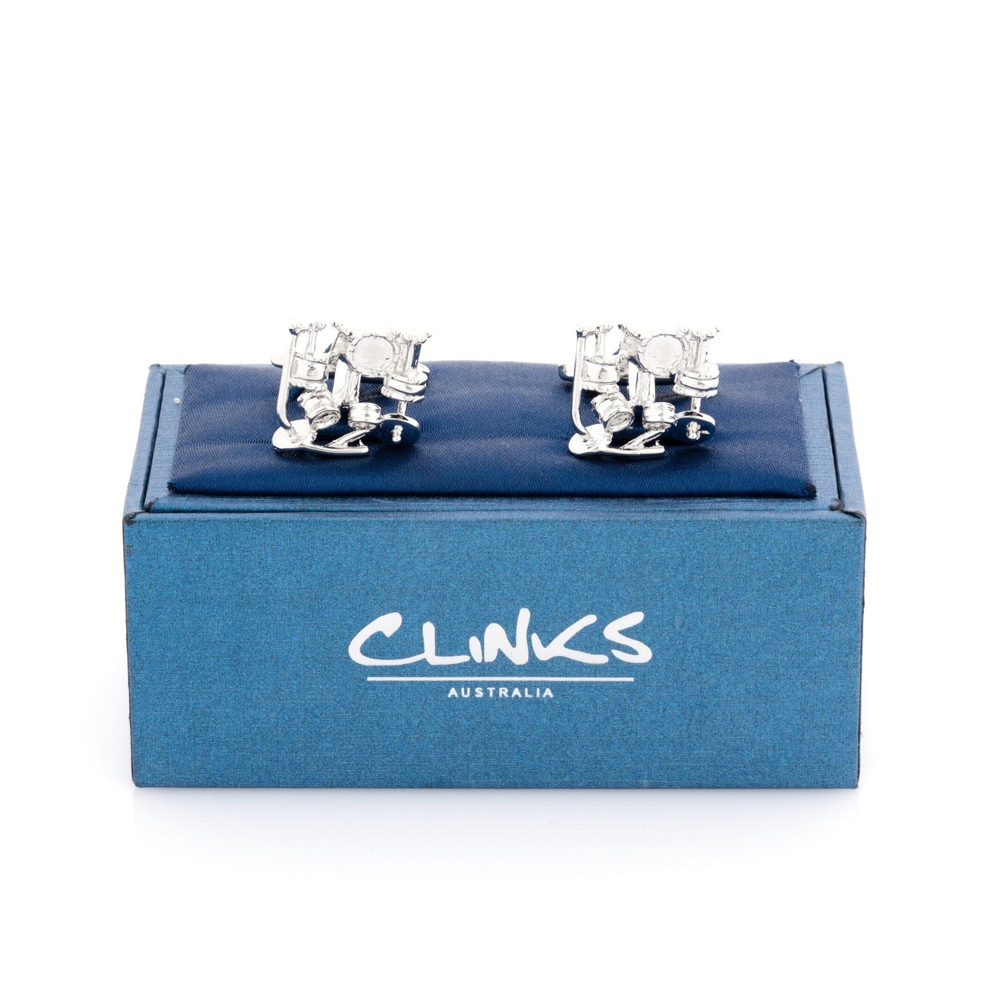 Silver Drum Kit Cufflinks Novelty Cufflinks Clinks Australia