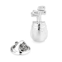 Silver Golf Bag with Clubs Lapel Pin Lapel Pin Clinks Default