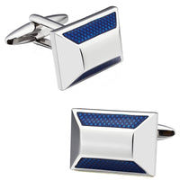 Textured Blue and Silver Cufflink and Tie Clip Set Gift Set Clinks Australia
