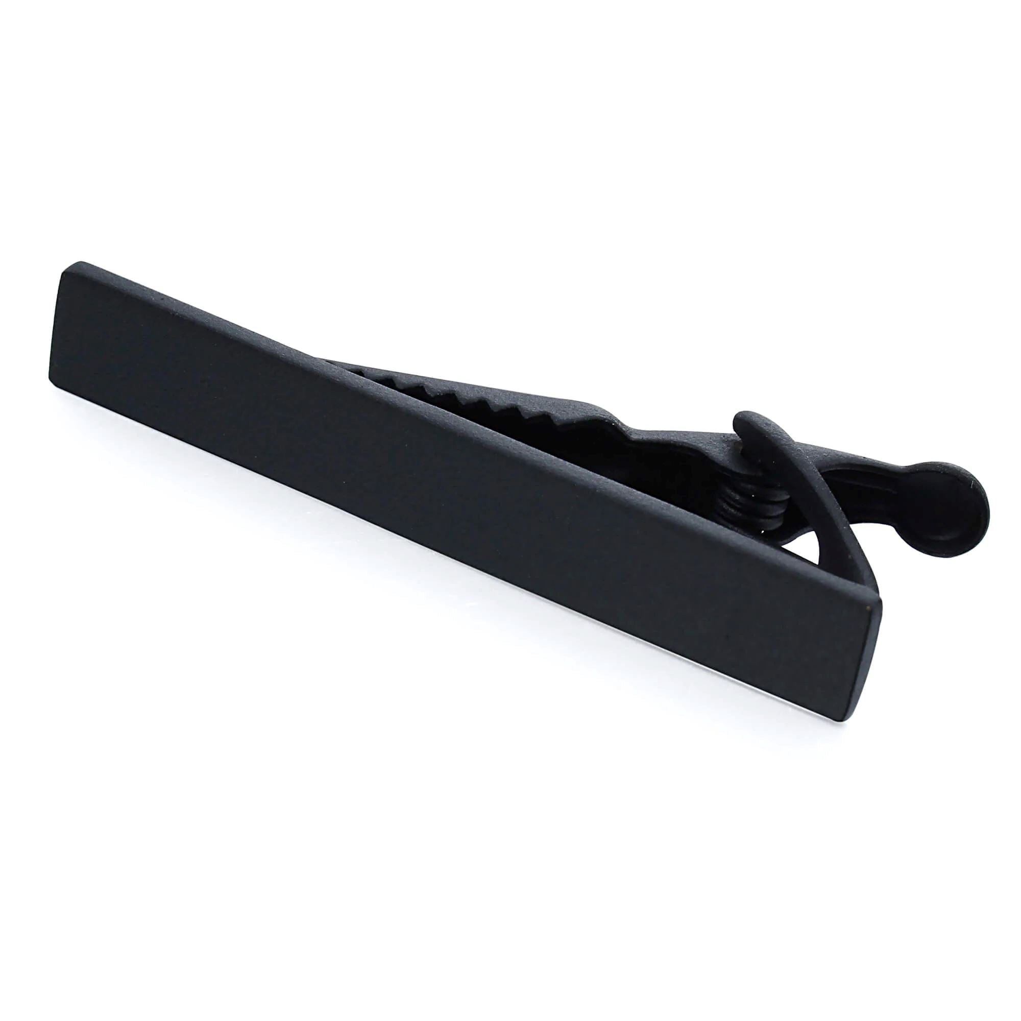 Small Shiny Black Tie Clip 40mm Tie Clips Clinks Australia