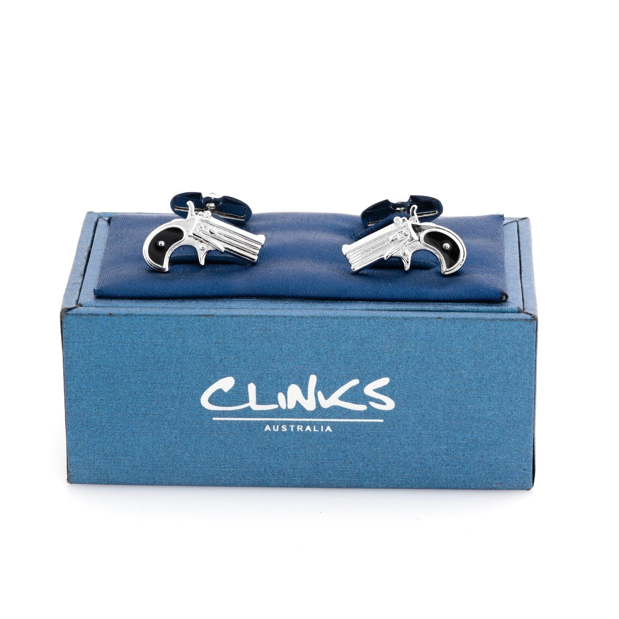 Silver Hand Gun Cufflinks Novelty Cufflinks Clinks Australia
