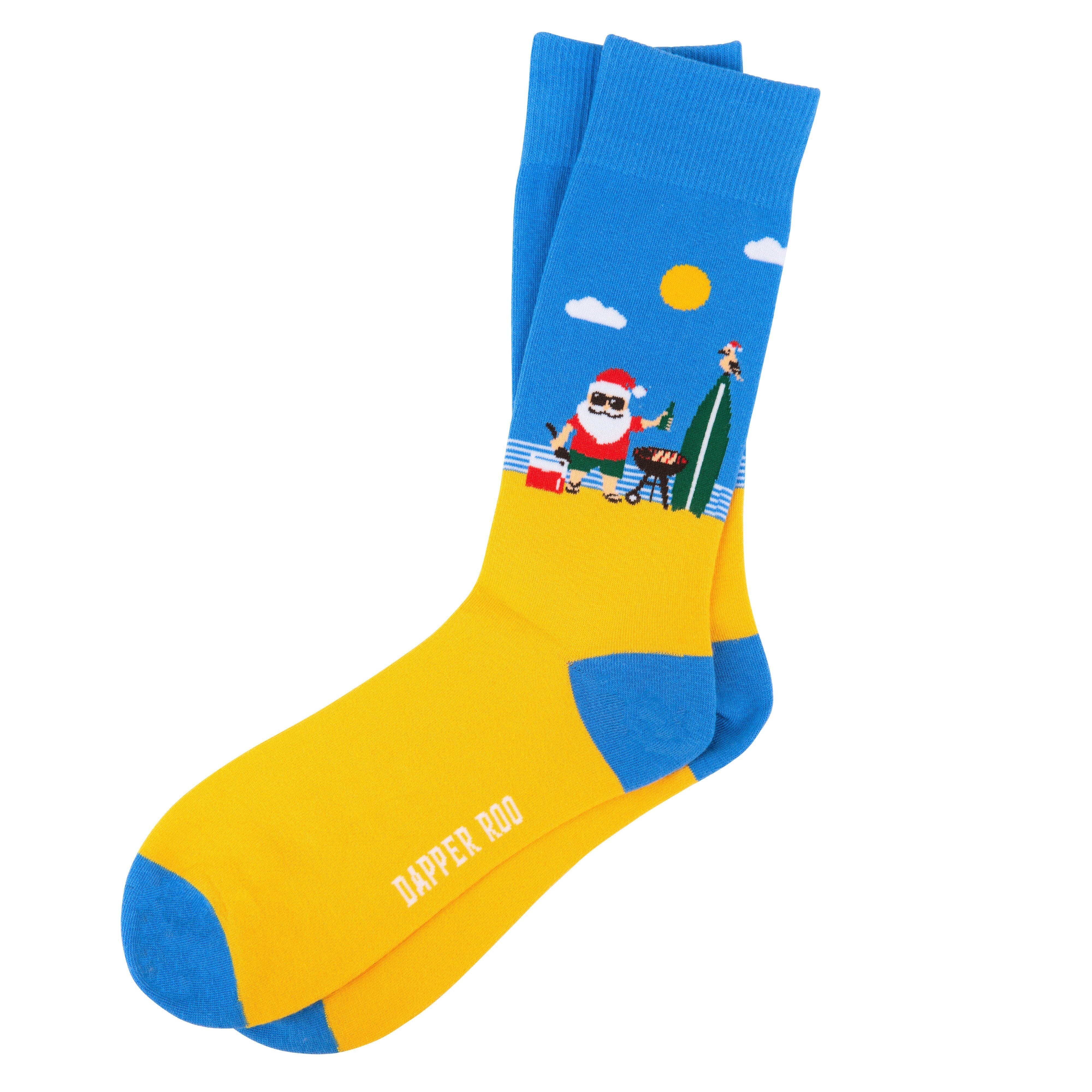 Beach Santa Bamboo Socks by Dapper Roo Socks Dapper Roo