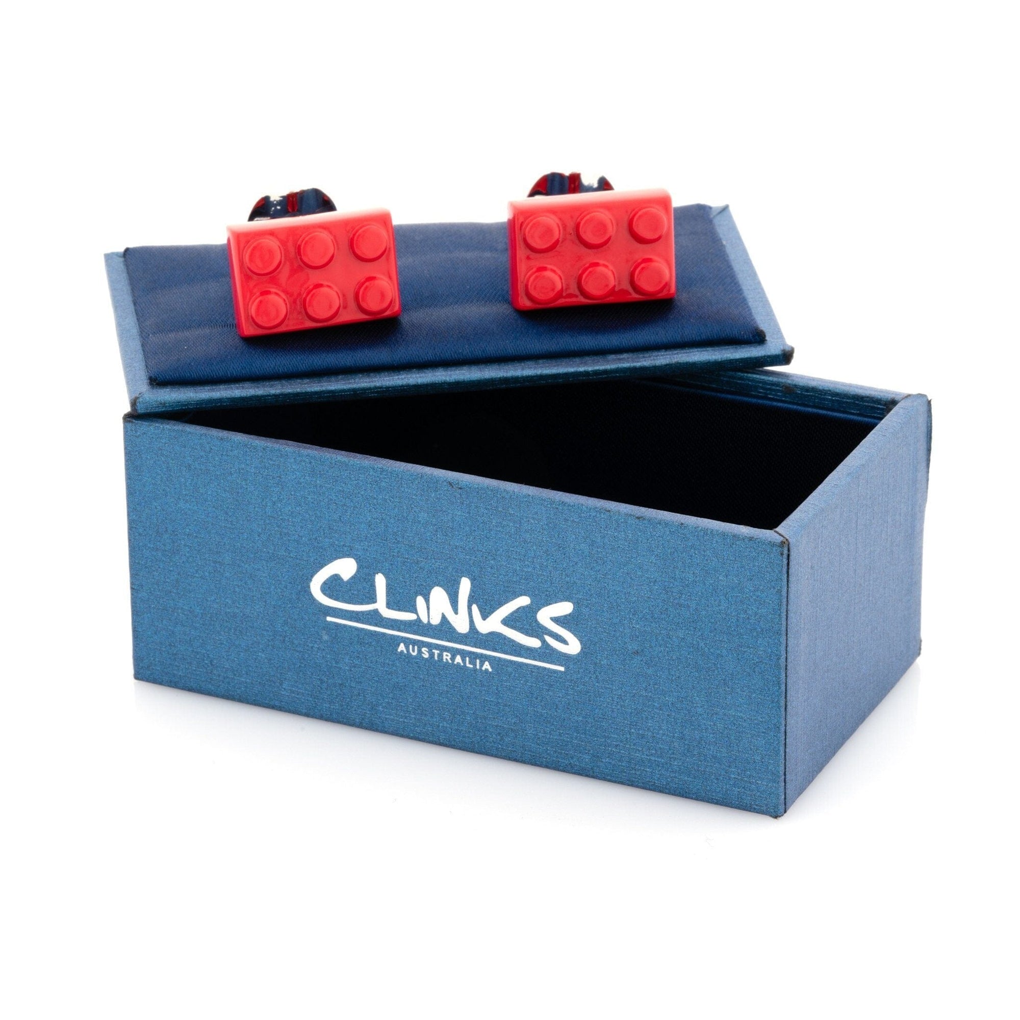 Red Building Block Cufflinks Novelty Cufflinks Clinks Australia