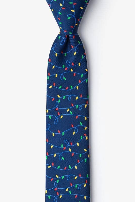 Christmas Lights Skinny Tie Ties Clinks