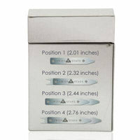 Swiss Stays 3 pack Adjustable Titanium Collar Stays Collar Stays Swiss Stays