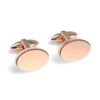 Oval Rose Gold Engravable Cufflinks Engraving Cufflinks Clinks Australia