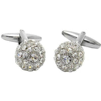 Crystal Cluster Ball Cufflinks Clear Classic & Modern Cufflinks Clinks Australia Crystal Cluster Ball Cufflinks Clear