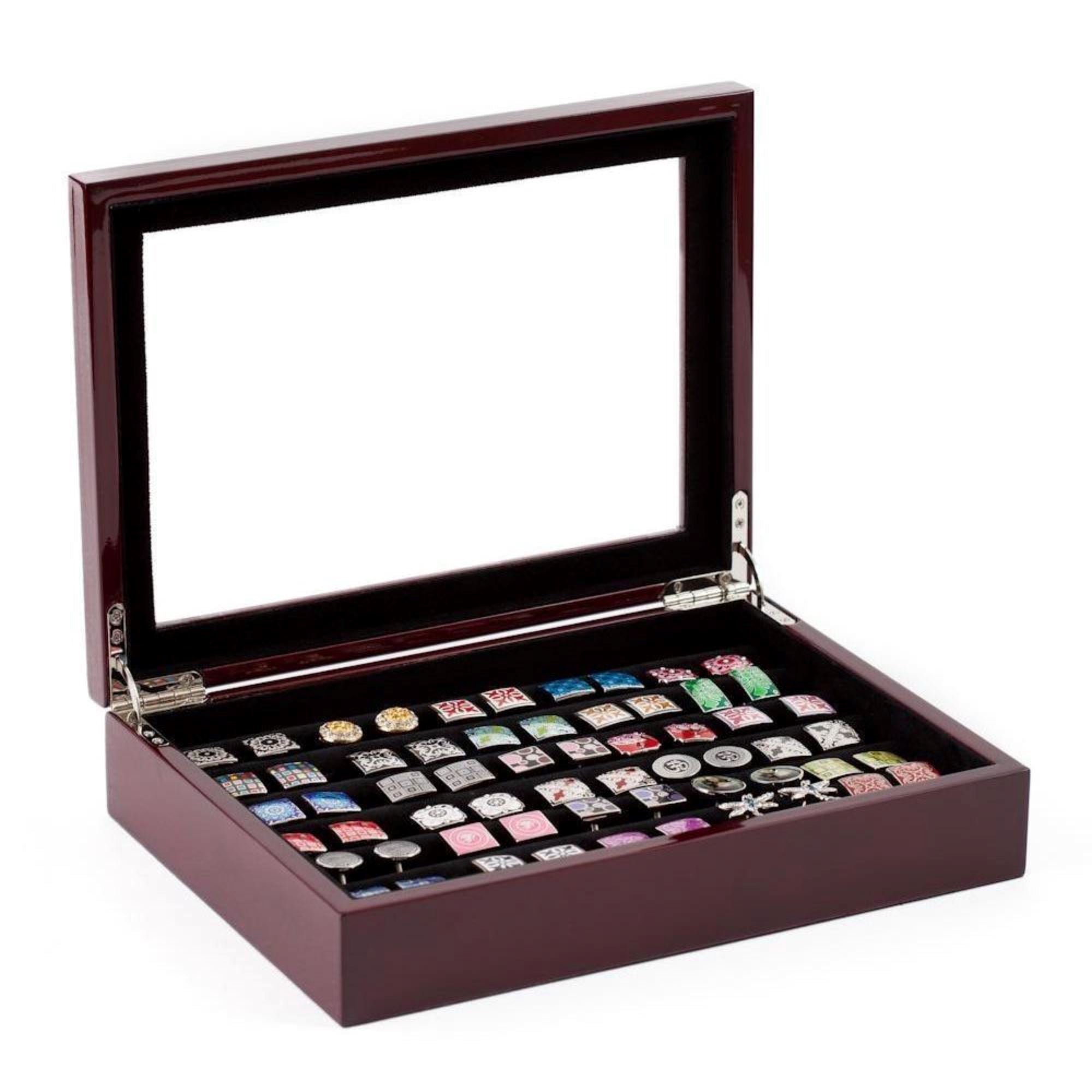 36 Pair Mahogany Cufflink Box Cufflink Boxes Clinks Australia