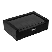 Black Wooden Watch Box for 10 Watches Watch Boxes Clinks