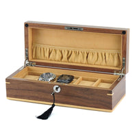 Walnut Wooden Watch Box for 5 Watches Watch Boxes Clinks
