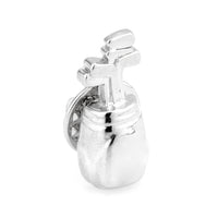 Silver Golf Bag with Clubs Lapel Pin Lapel Pin Clinks