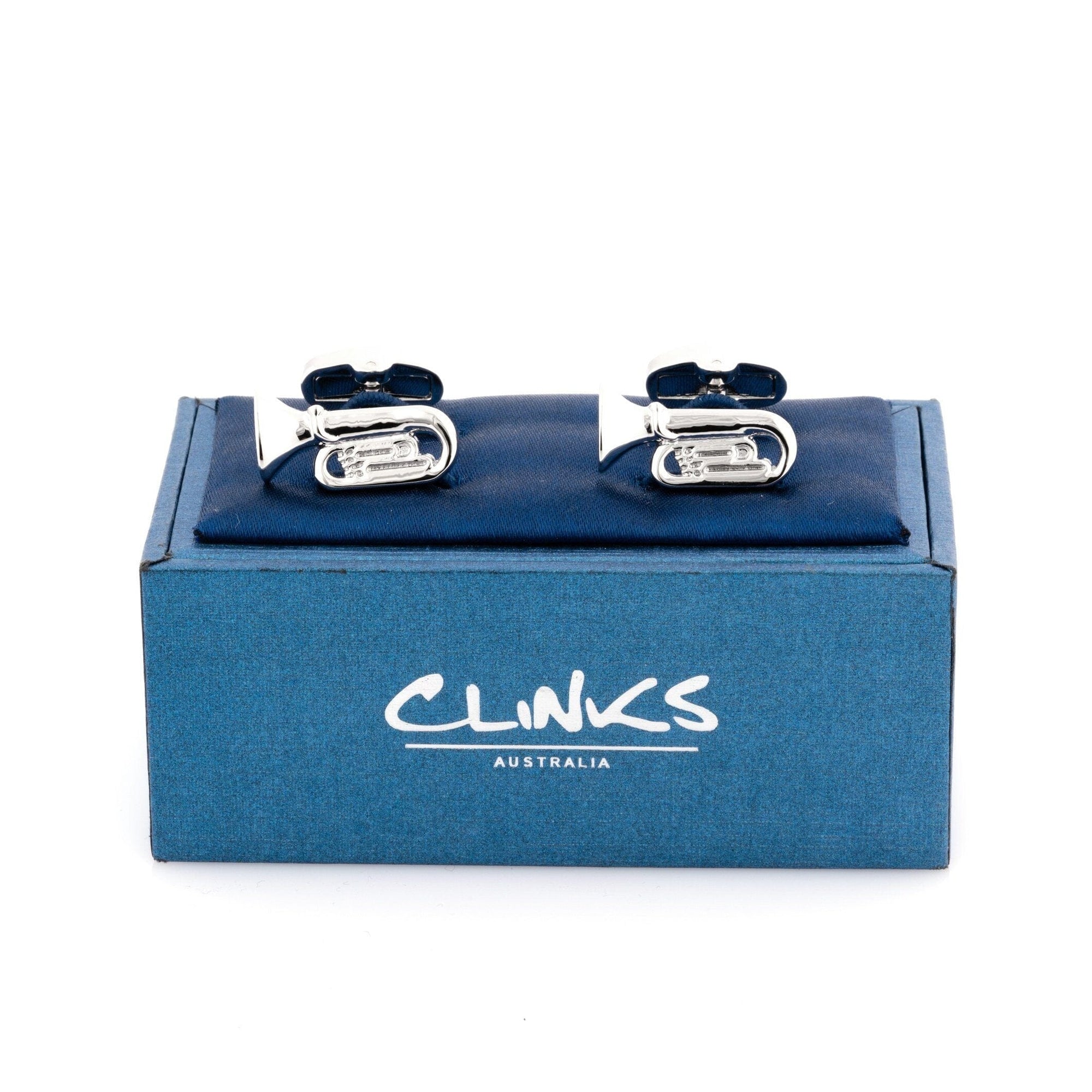 Tuba Cufflinks Silver Novelty Cufflinks Clinks Australia