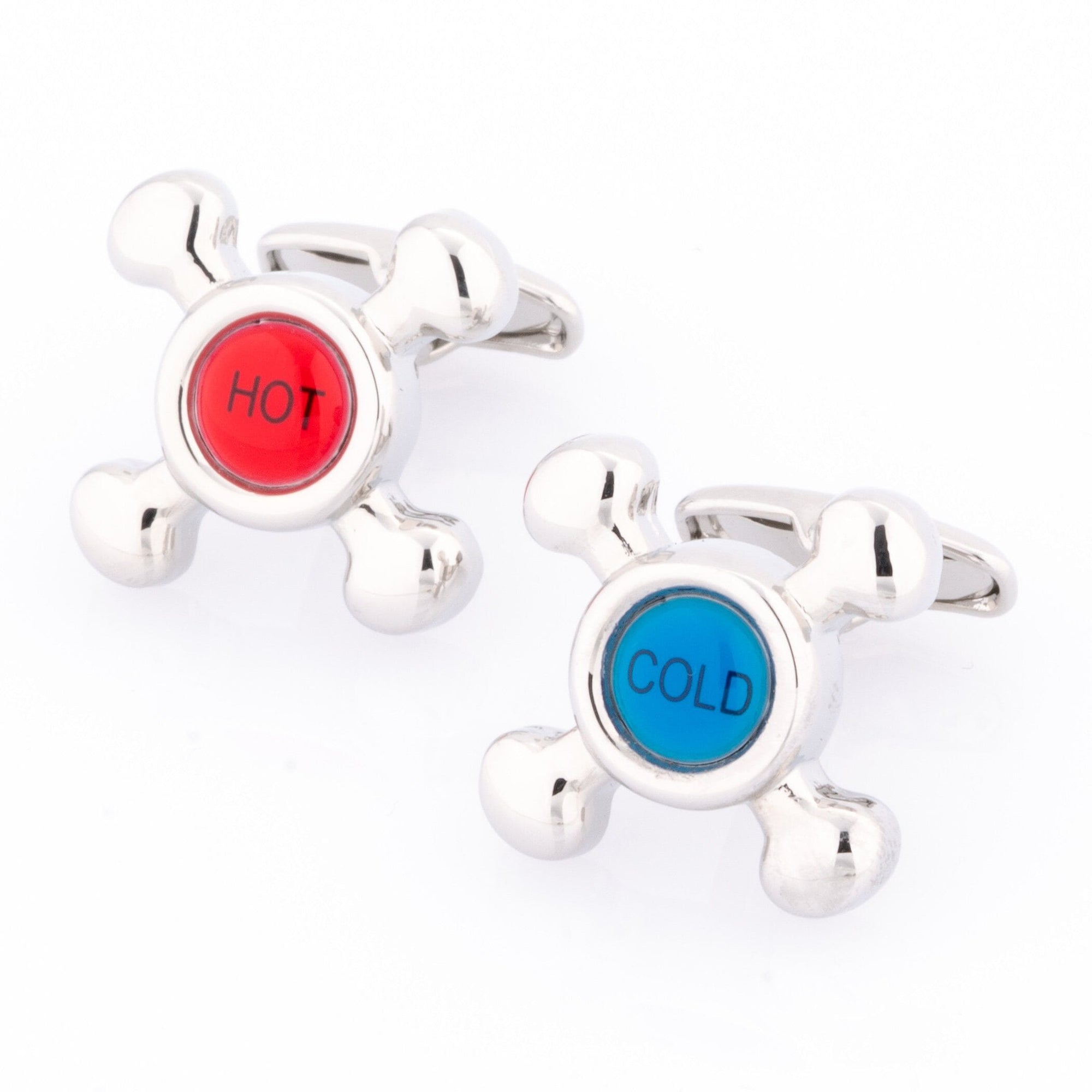 Red & Blue Hot & Cold Tap Cufflinks Novelty Cufflinks Clinks Australia