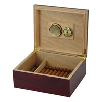 25 CT Cherry Cigar Humidor Mahogany Lining Box for Cigars Cigar Boxes Clinks