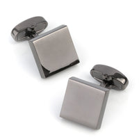 Gunmetal Square Cufflinks Classic & Modern Cufflinks Clinks Australia Gunmetal Square Cufflinks