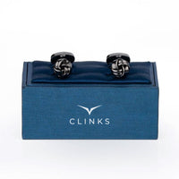 Gunmetal Knot Cufflinks Classic & Modern Cufflinks Clinks Australia