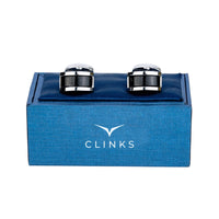 Midnight Black Cateye Cufflinks Classic & Modern Cufflinks Clinks Australia