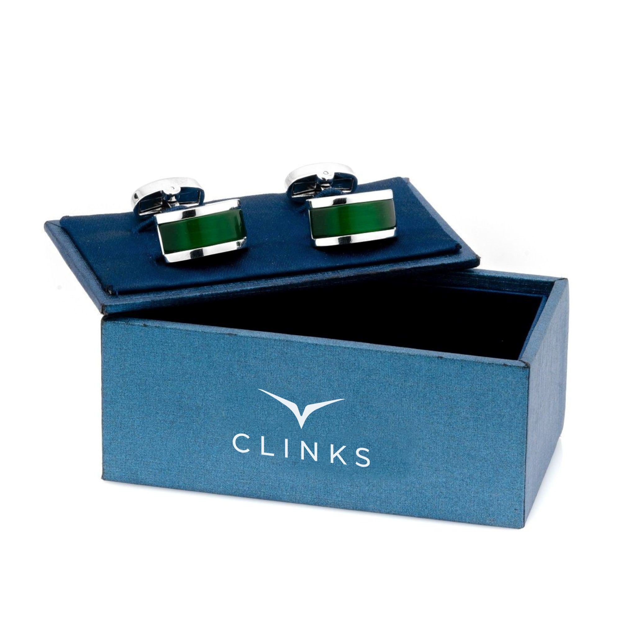 Green Cateye Cufflinks Classic & Modern Cufflinks Clinks Australia