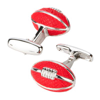 AFL Footy Red Leather Football Cufflinks Novelty Cufflinks Clinks Australia