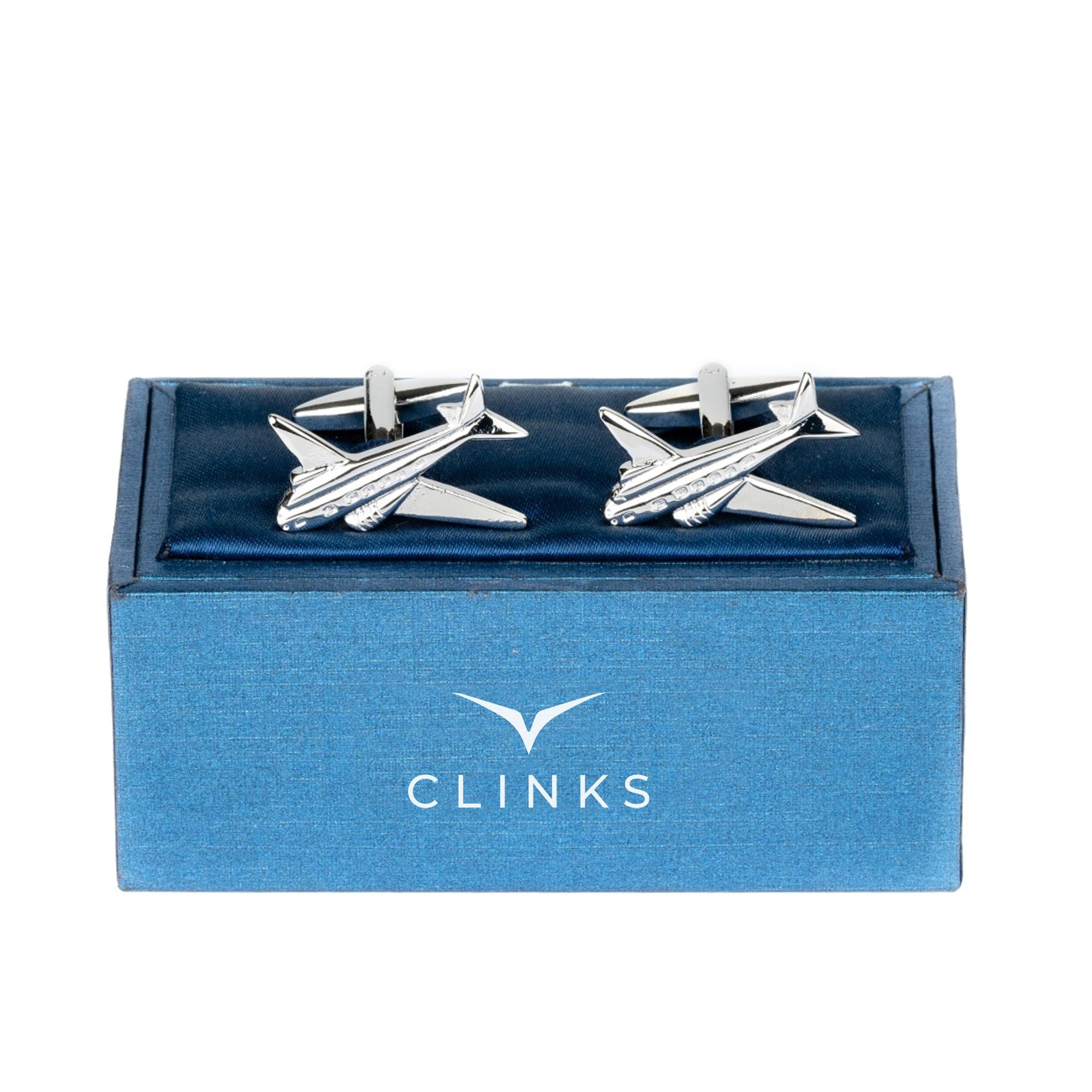 Jet Plane Silver Cufflinks Novelty Cufflinks Clinks Australia