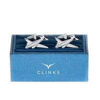 Jet Plane Silver Cufflinks Novelty Cufflinks Clinks Australia