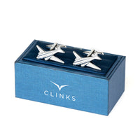 Jet Plane Silver Cufflinks Novelty Cufflinks Clinks Australia