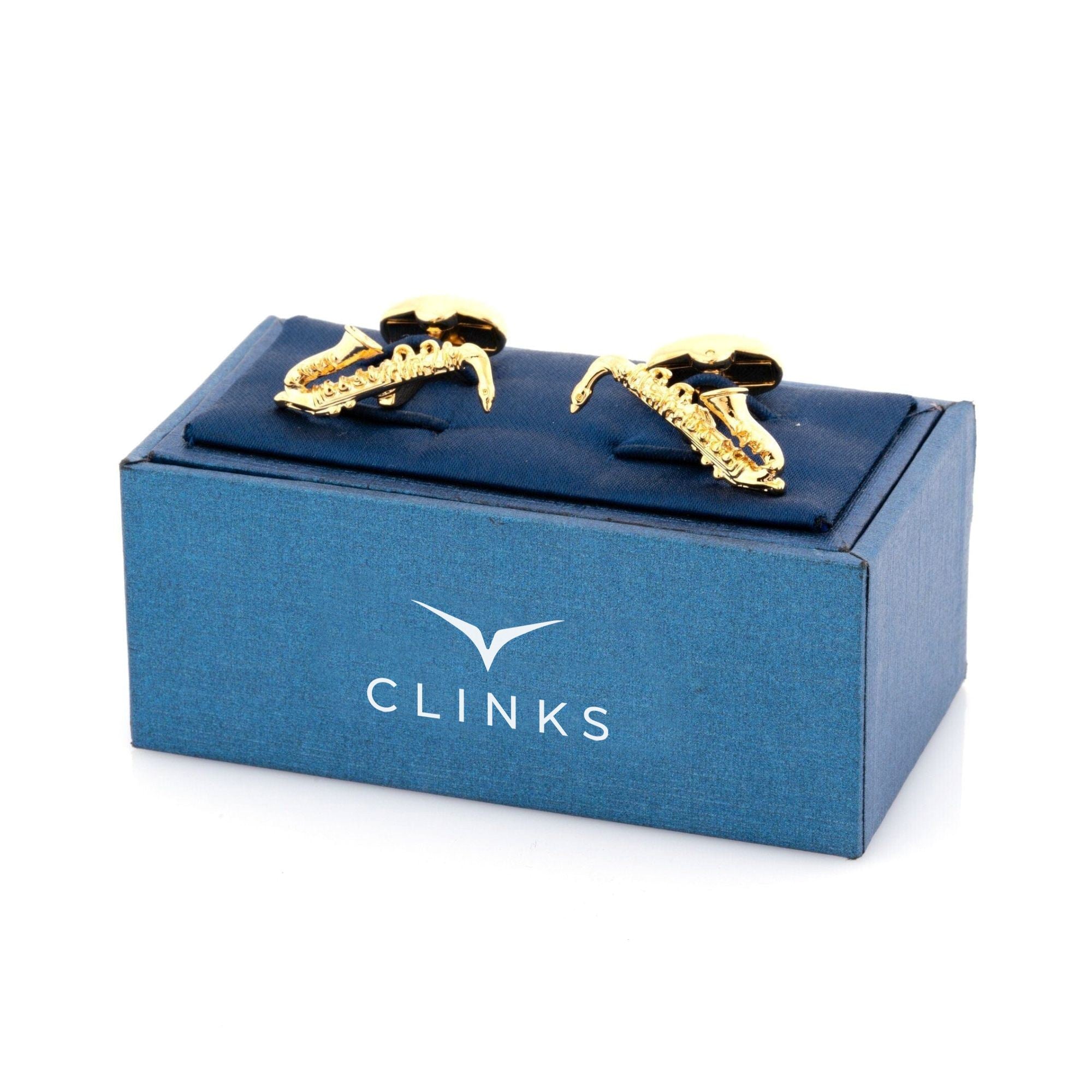 Gold Saxaphone Cufflinks Novelty Cufflinks Clinks Australia