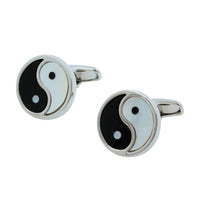 Yin Yang Onyx Mother of Pearl Cufflinks Novelty Cufflinks Clinks Australia