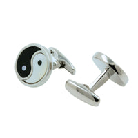 Yin Yang Onyx Mother of Pearl Cufflinks Novelty Cufflinks Clinks Australia