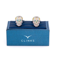 Flower Skull Calavera Cufflinks Novelty Cufflinks Clinks Australia