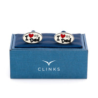 I Love My Dad Cufflinks Oval Novelty Cufflinks Clinks Australia