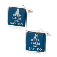 Keep Calm and Say I Do Cufflinks Novelty Cufflinks Clinks Australia