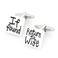 If found Return to Wife Cufflinks Novelty Cufflinks Clinks Australia If found Return to Wife Cufflinks