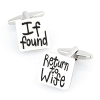 If found Return to Wife Cufflinks Novelty Cufflinks Clinks Australia