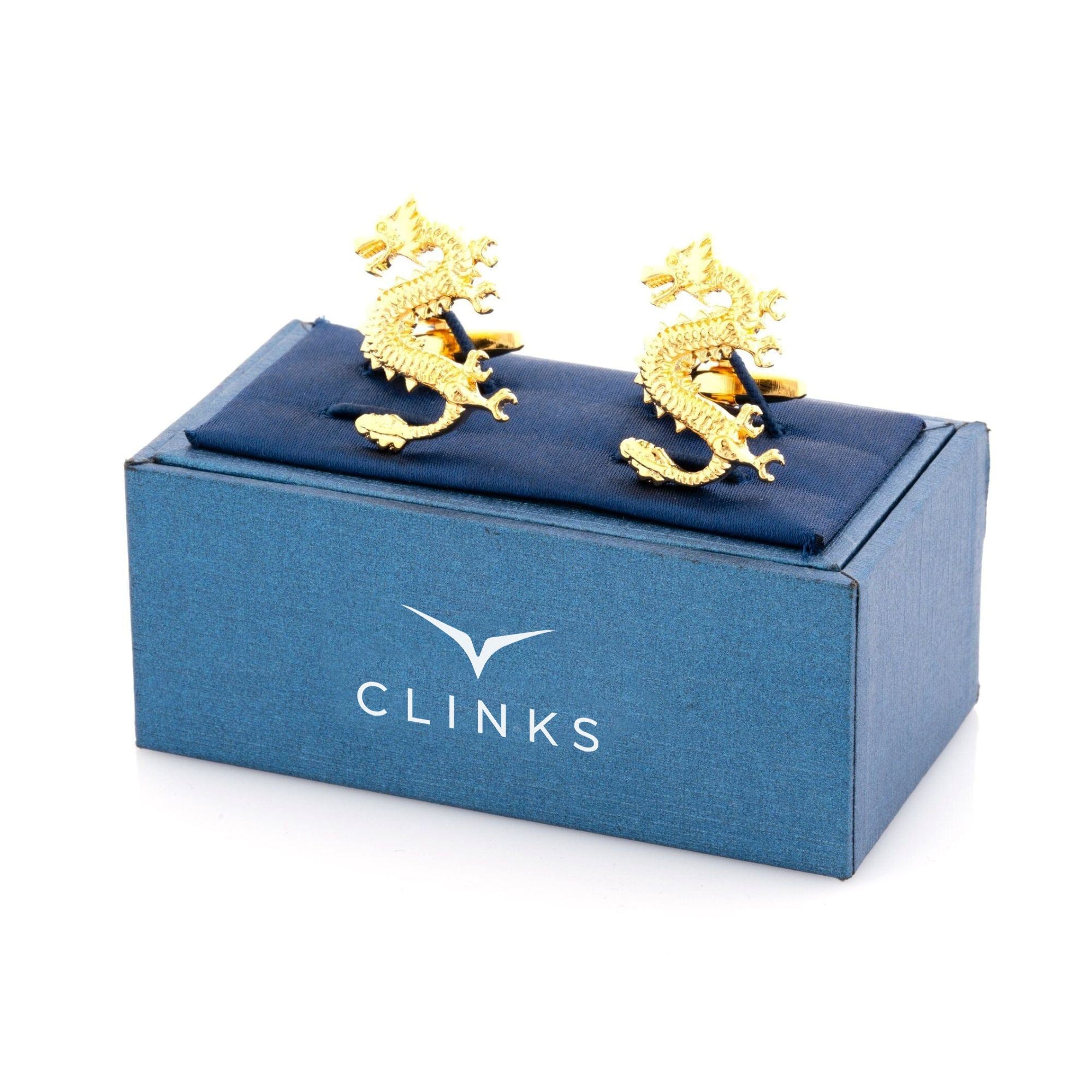 Golden Lucky Chinese Dragon Cufflinks Novelty Cufflinks Clinks Australia