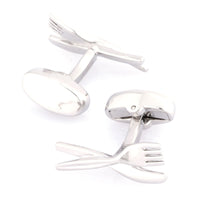 Knife and Fork Cufflinks Silver Novelty Cufflinks Clinks Australia Knife and Fork Cufflinks Silver